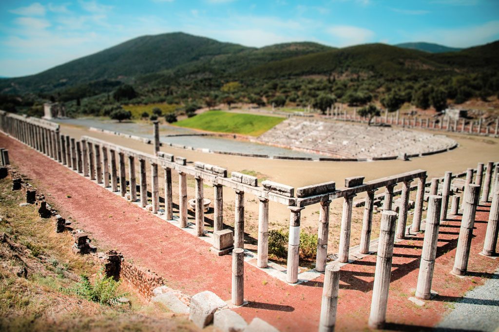 stadium in the city of Ancient Messina, Peloponnes, Greece