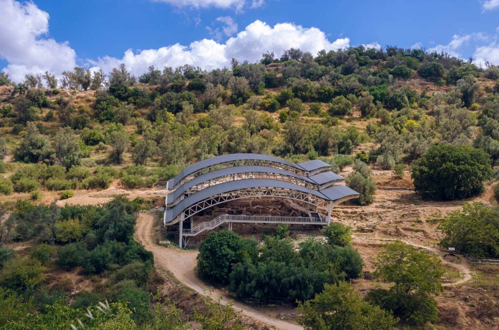 Eleftherna Crete September 1 2019- Excavations in the ancient city of Eleutherna.