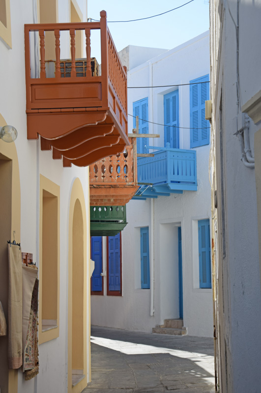 Balconys at an Alley in Mandraki, Nisyros